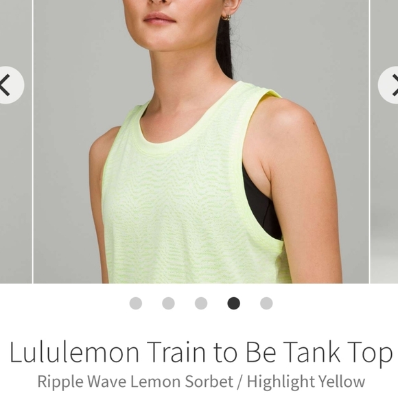 Lululemon Train To Be Tank Ripple Weave Lemon Sorbet Yellow Medium - Picture 15 of 15